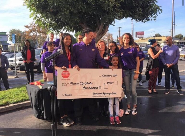 Grocery Outlet donation to Precious Life 1 768x565