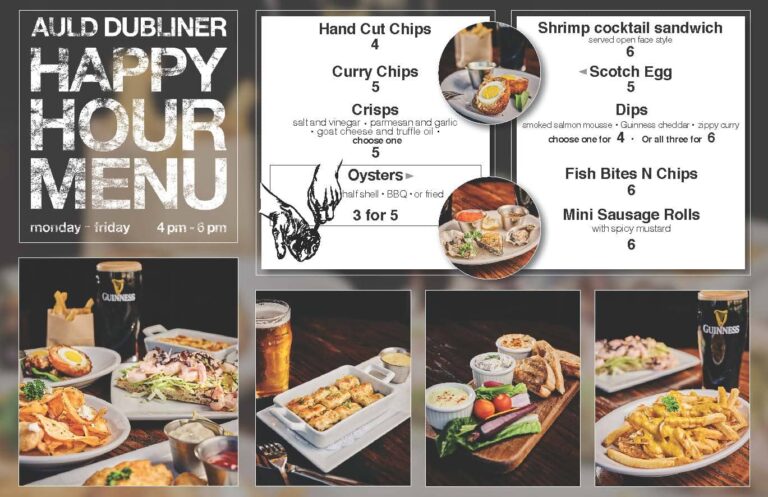 Omalleys on Main Happy Hour Menu July 1 2021.pdf Page 2 1 768x497